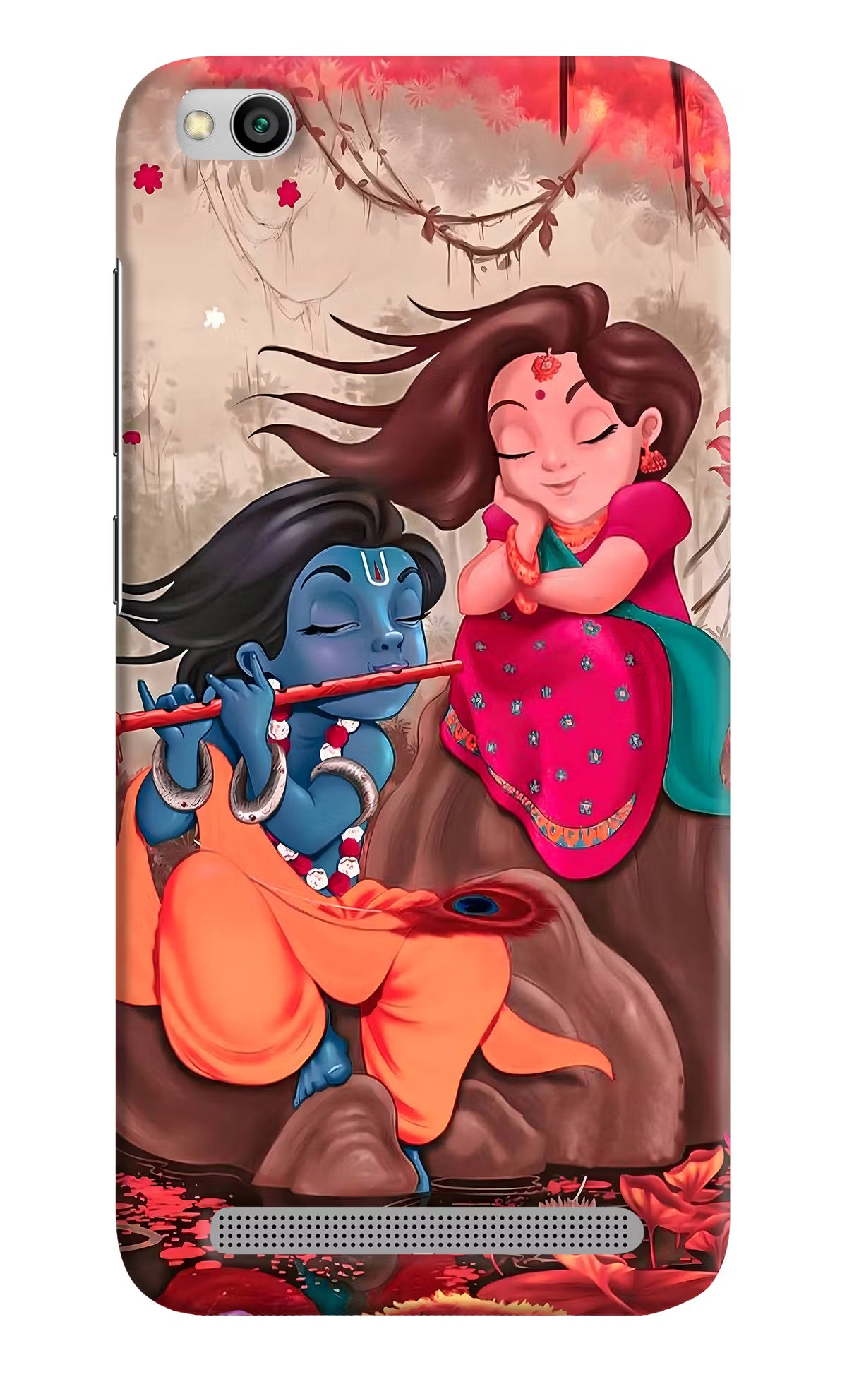 Radhe Krishna Redmi 5A Hard Case Back Cover by Casekaro