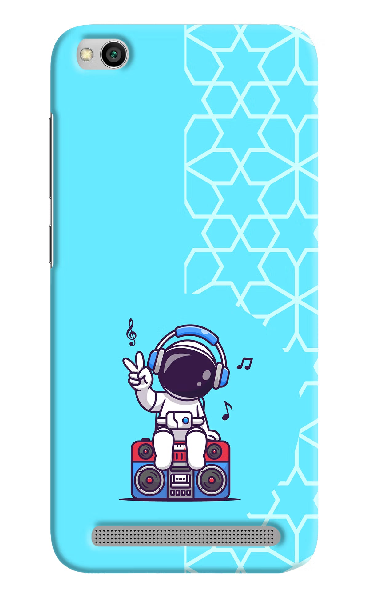 Cute Astronaut Chilling Redmi 5A Hard Case Back Cover by Casekaro