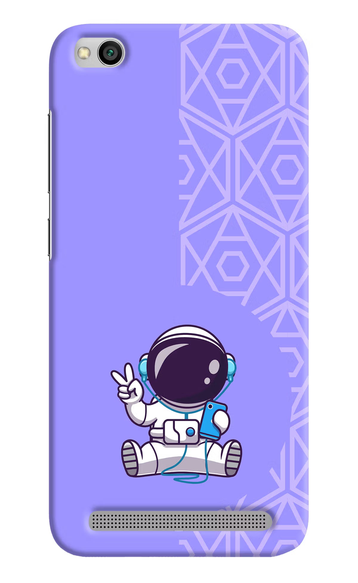 Cute Astronaut Chilling Redmi 5A Hard Case Back Cover by Casekaro