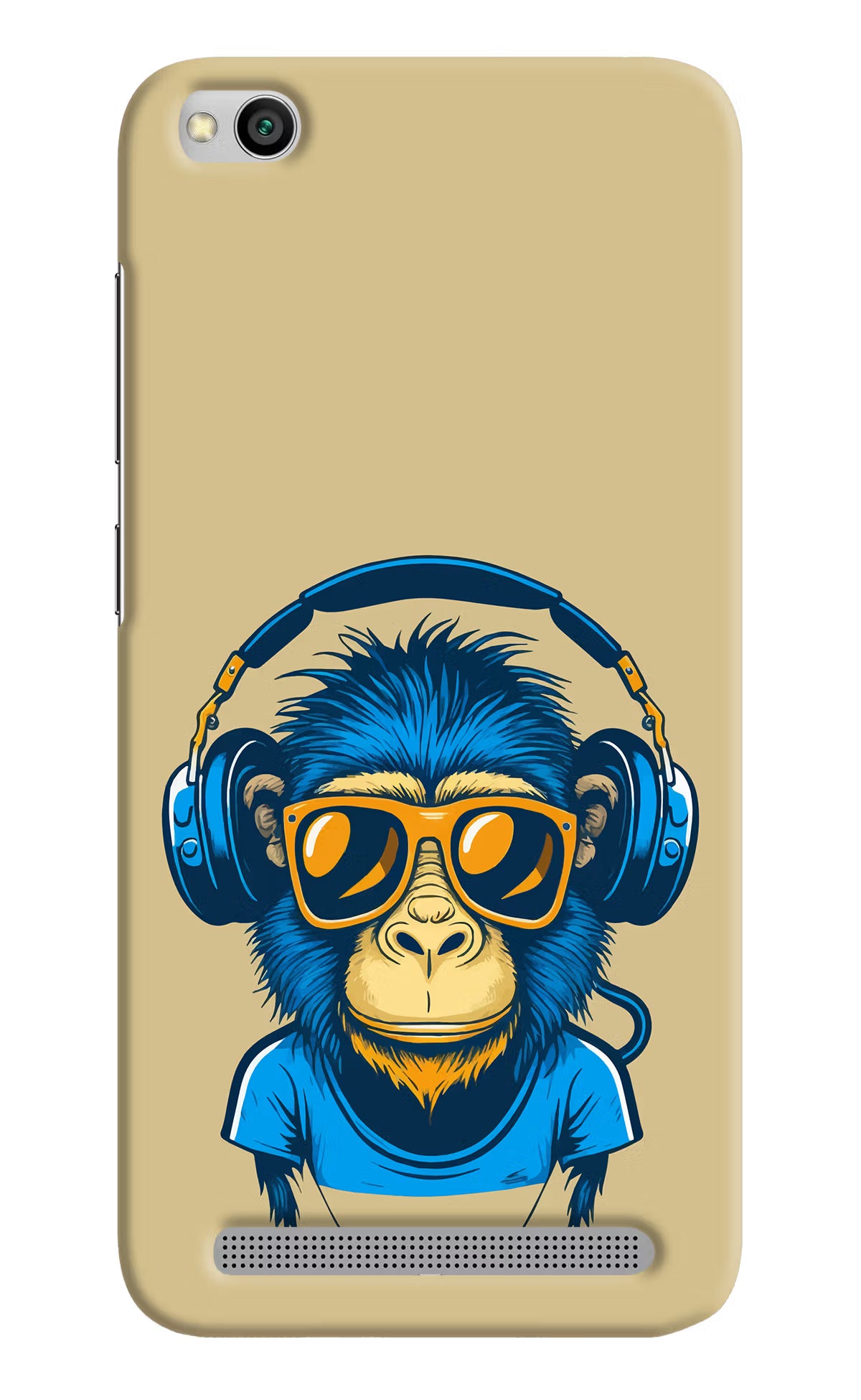 Monkey Headphone Redmi 5A Hard Case Back Cover by Casekaro