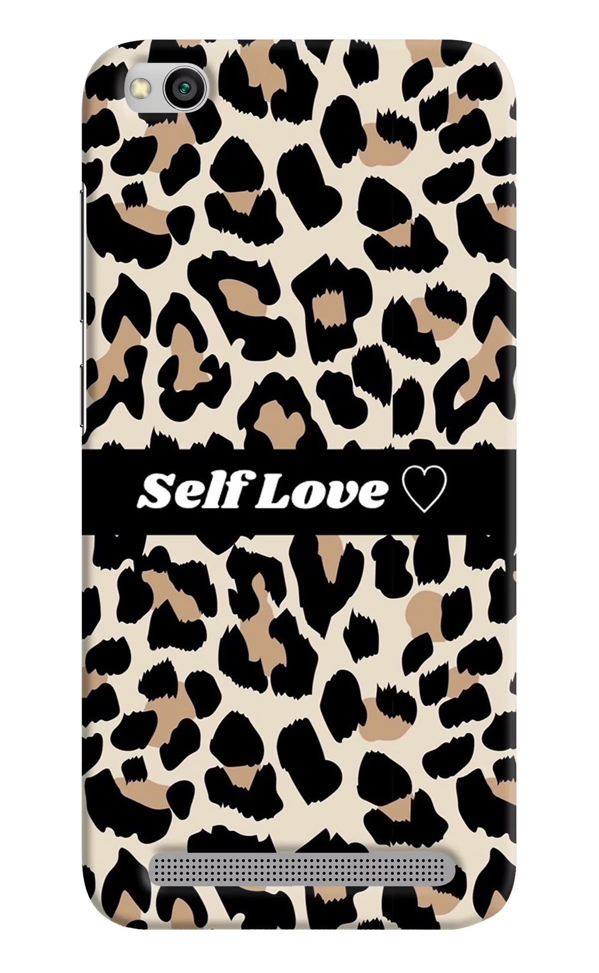 Leopard Print Self Love Redmi 5A Hard Case Back Cover by Casekaro