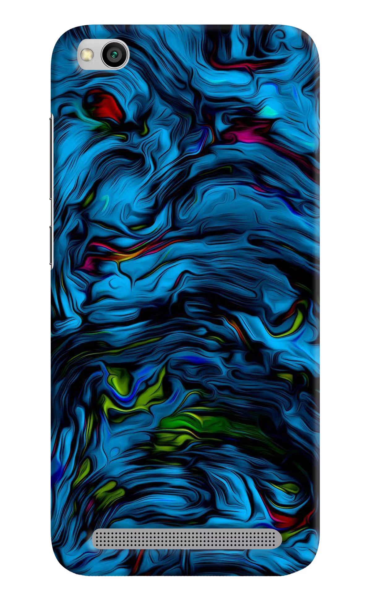 Dark Blue Abstract Redmi 5A Hard Case Back Cover by Casekaro