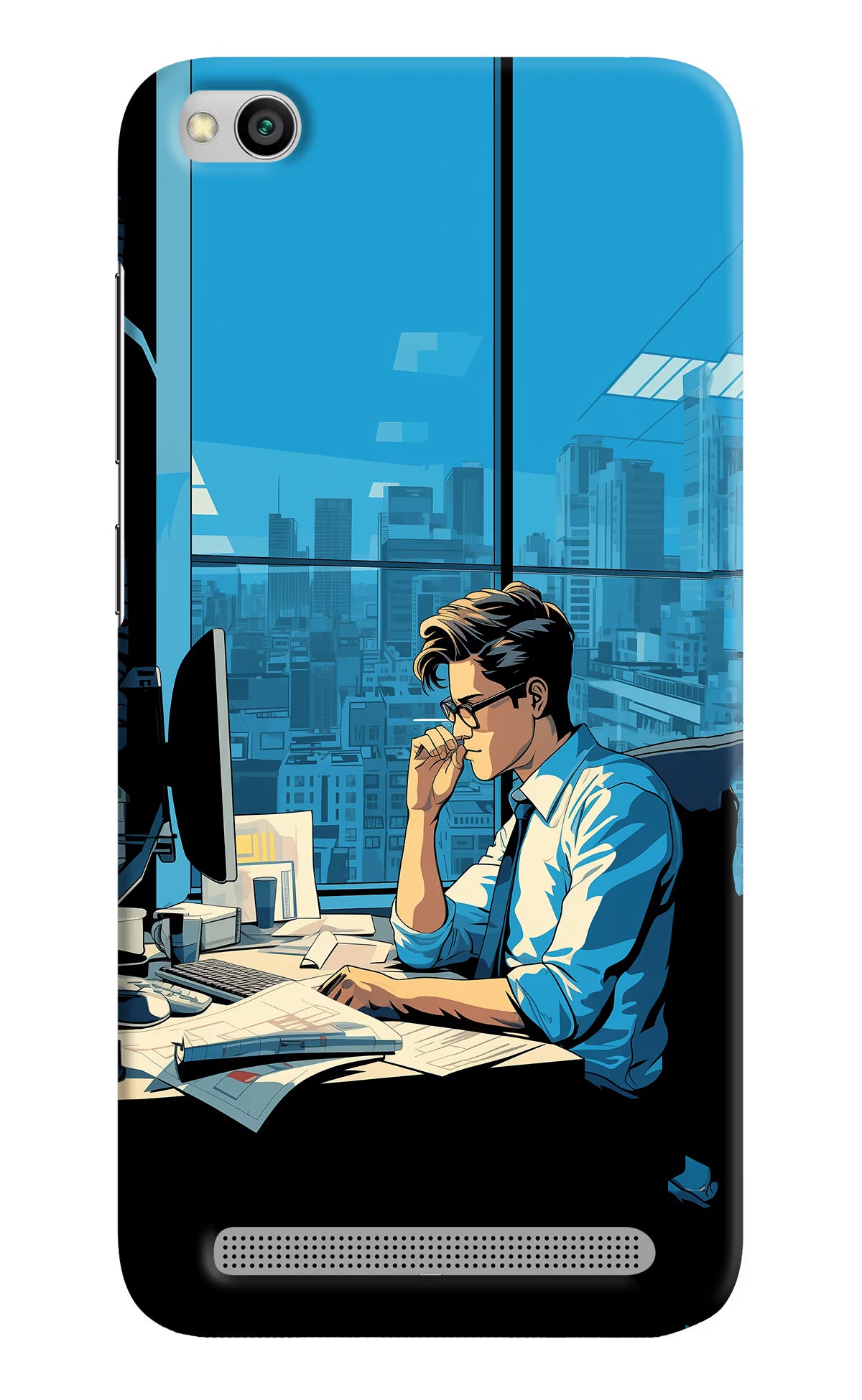 Focused Hustler (AI Generated) Redmi 5A Hard Case Back Cover by Casekaro