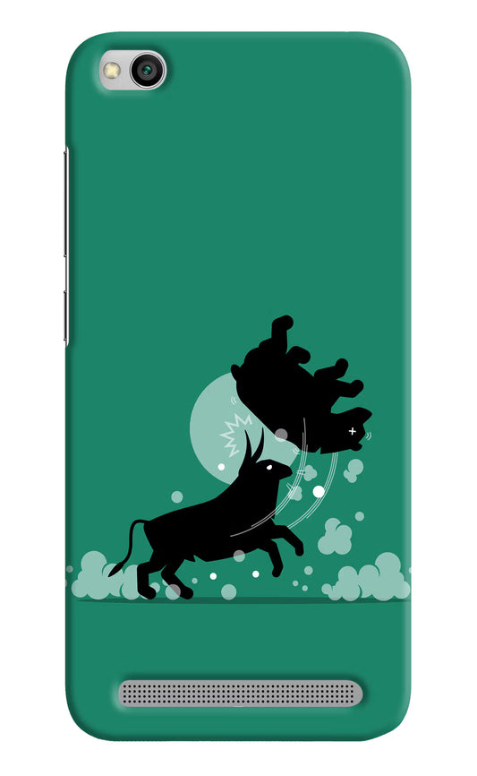 Bull Conqueror Redmi 5A Hard Case Back Cover by Casekaro