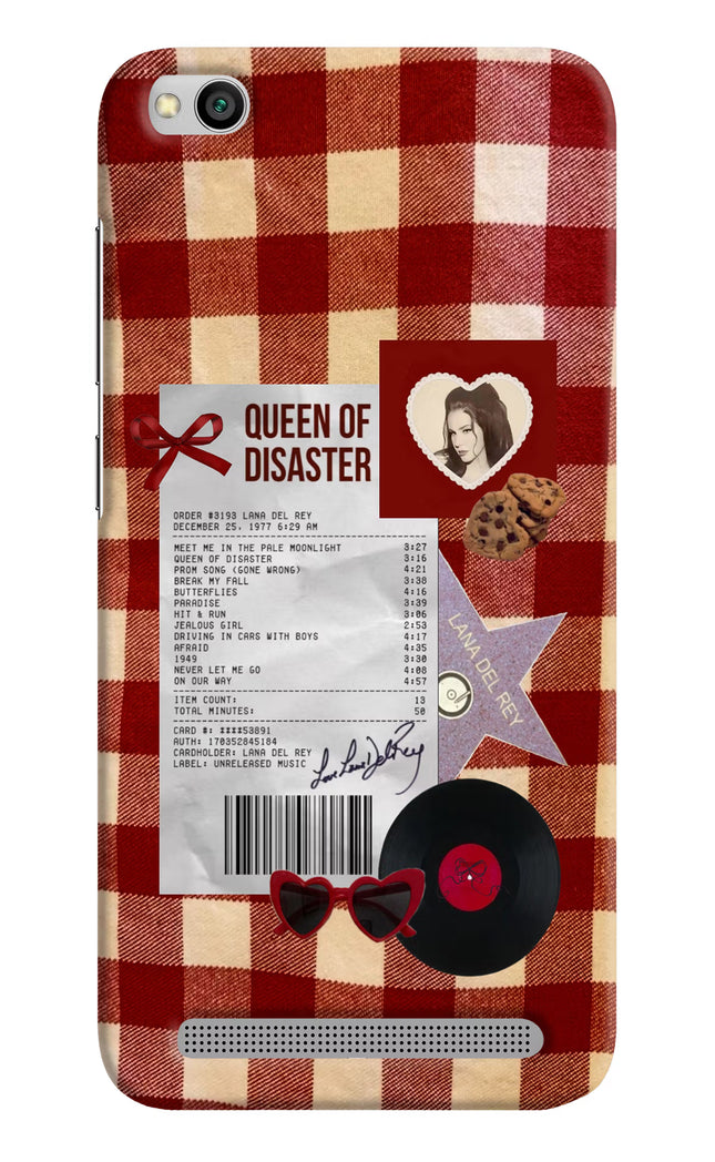Queen of Disaster Redmi 5A Hard Case Back Cover by Casekaro