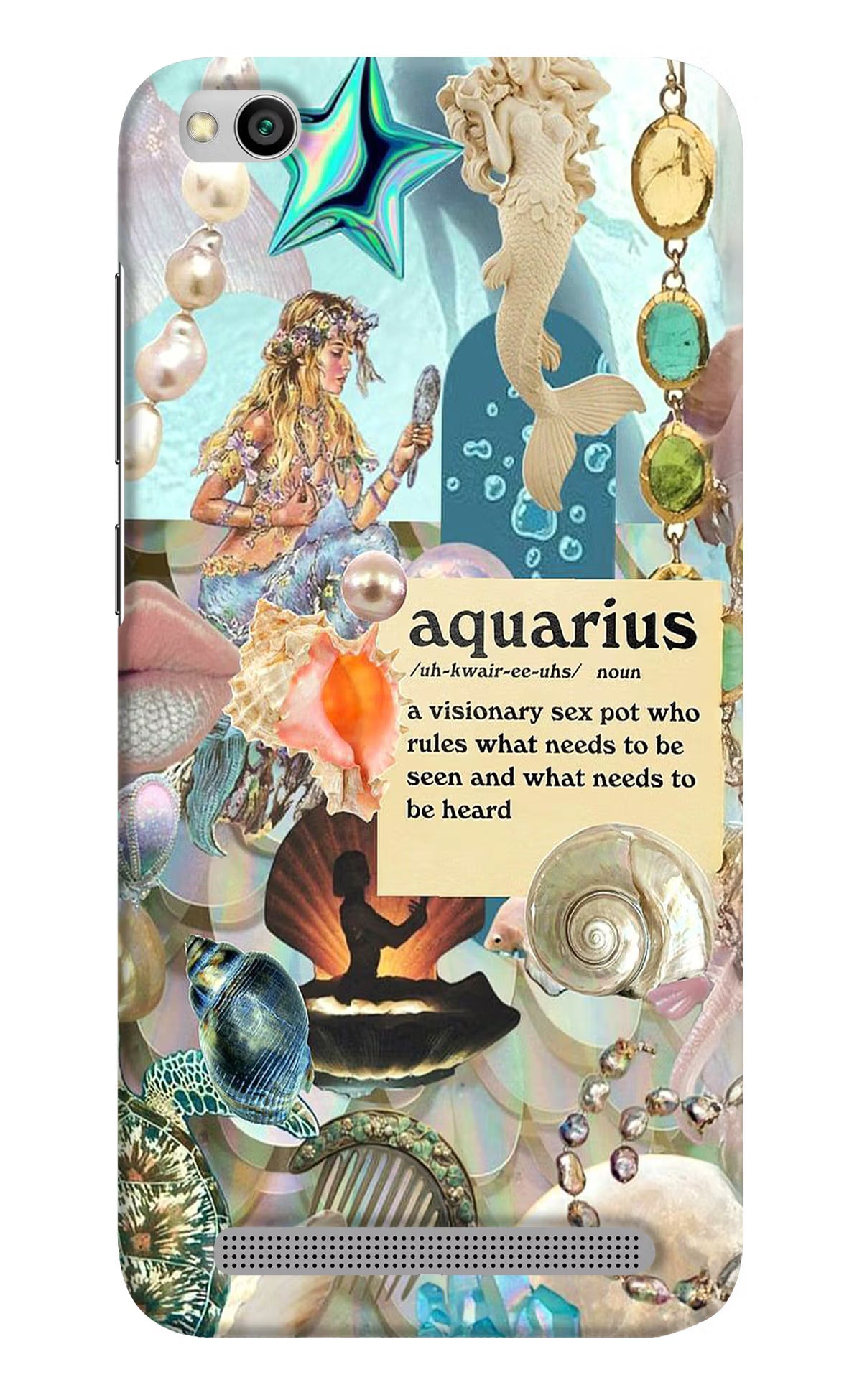 Aquarius Zodiac Redmi 5A Hard Case Back Cover by Casekaro
