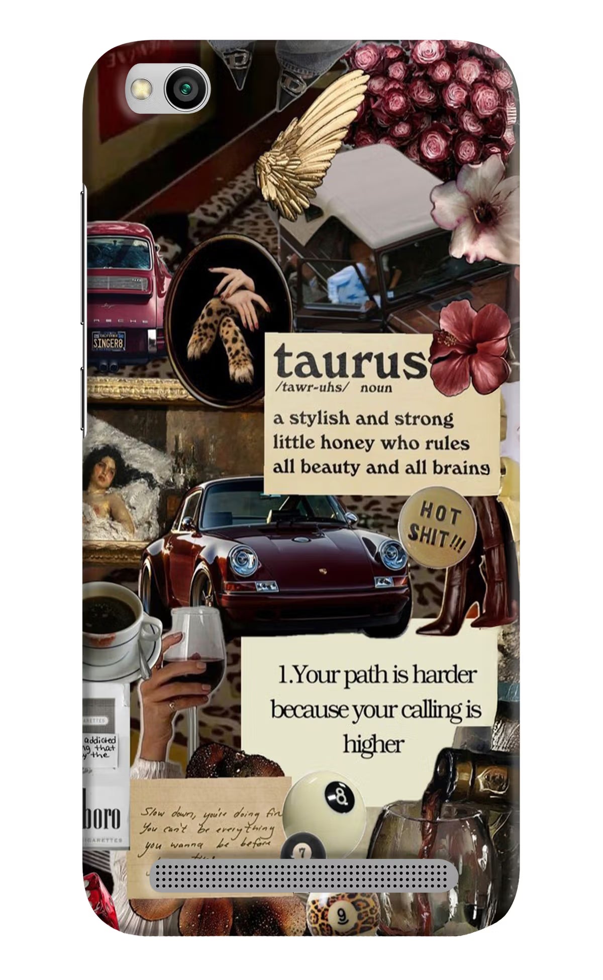 Taurus Zodiac Redmi 5A Hard Case Back Cover by Casekaro