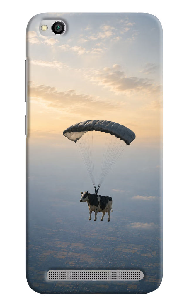 Skydiving Cow Redmi 5A Hard Case Back Cover by Casekaro