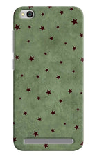 Green Stars Redmi 5A Hard Case Back Cover by Casekaro