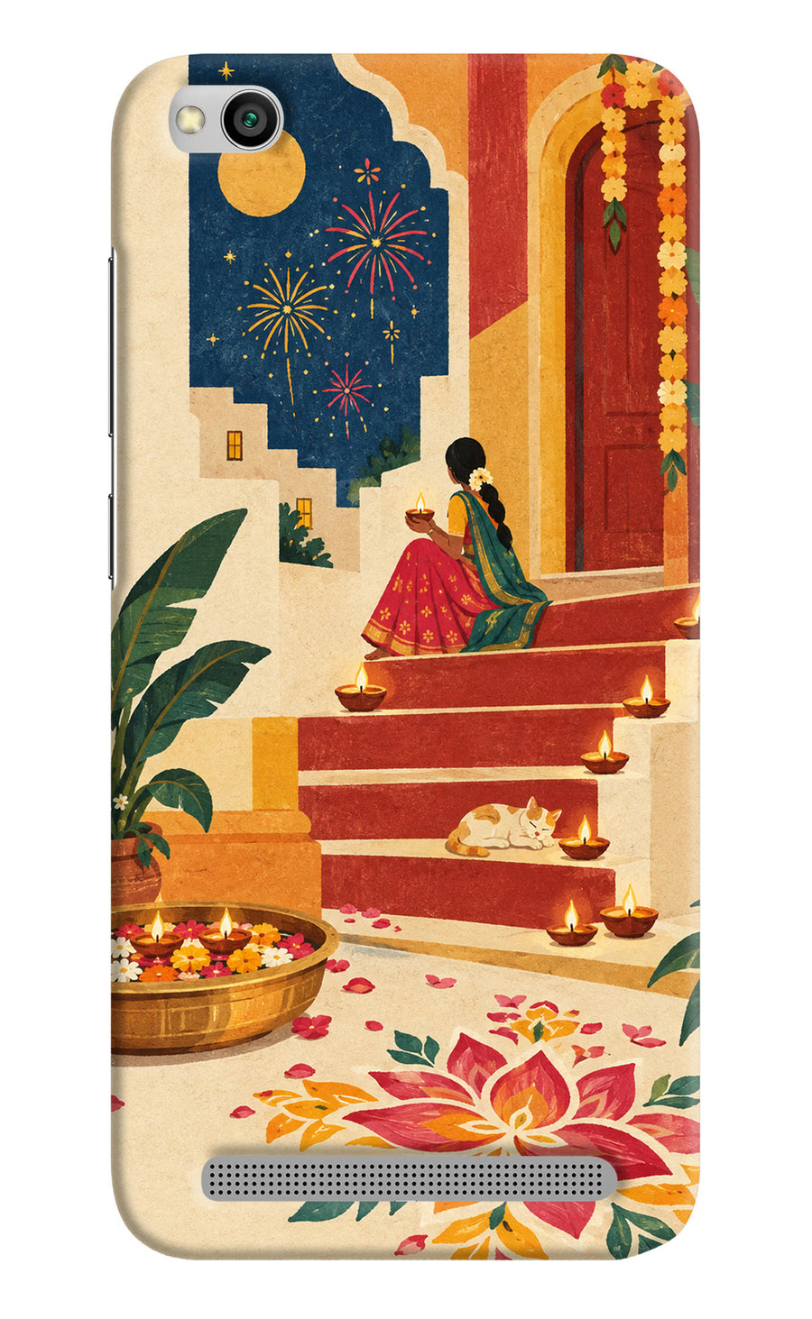 Diwali Rangoli Redmi 5A Back Cover, Hard case