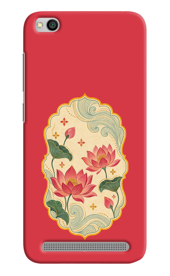 Pink Lotus Redmi 5A Hard Case Back Cover by Casekaro