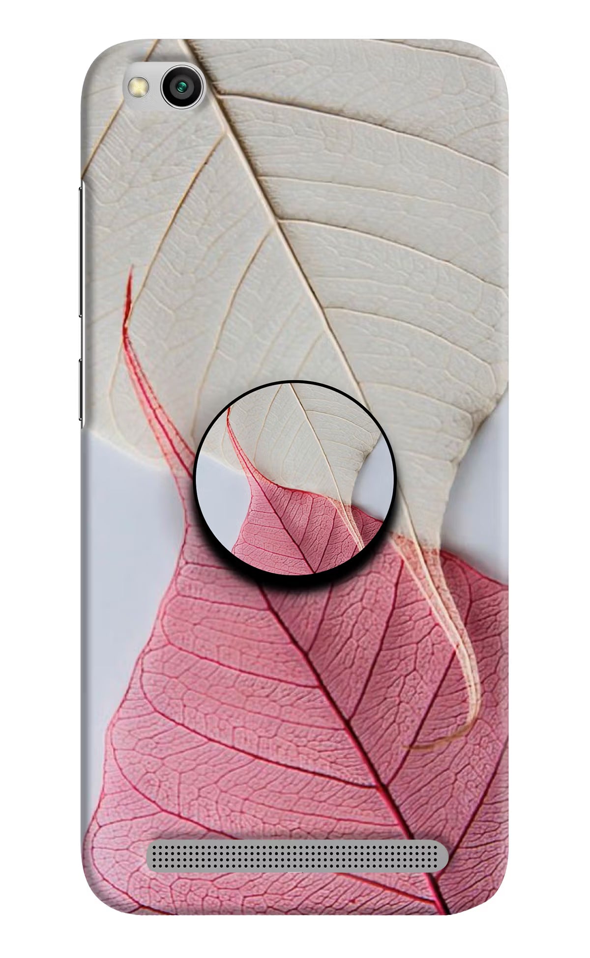White Pink Leaf Redmi 5A Pop Case by Casekaro