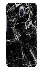 Black Marble Texture Redmi 8A Dual Hard Case Back Cover by Casekaro