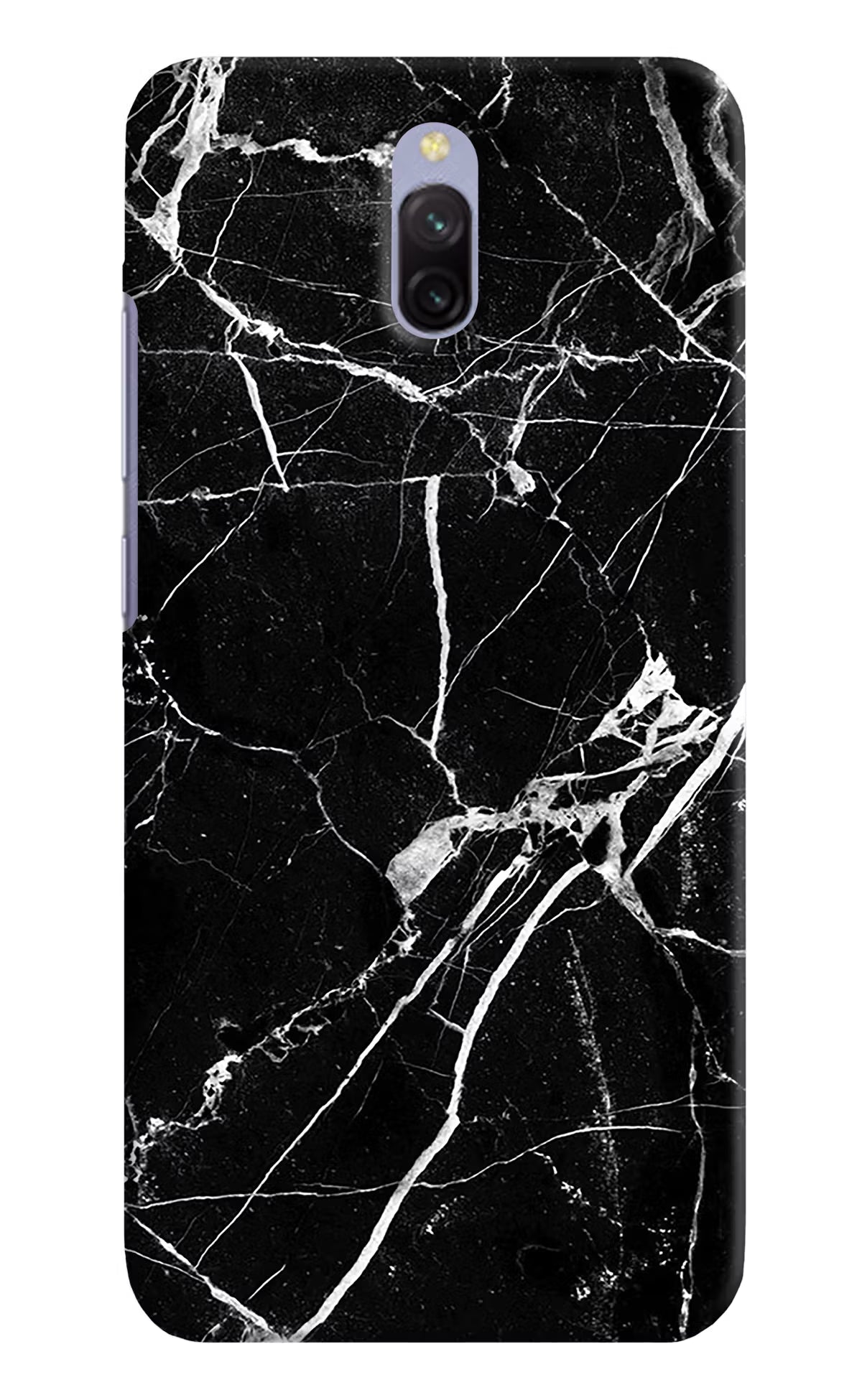 Black Marble Pattern Redmi 8A Dual Hard Case Back Cover by Casekaro