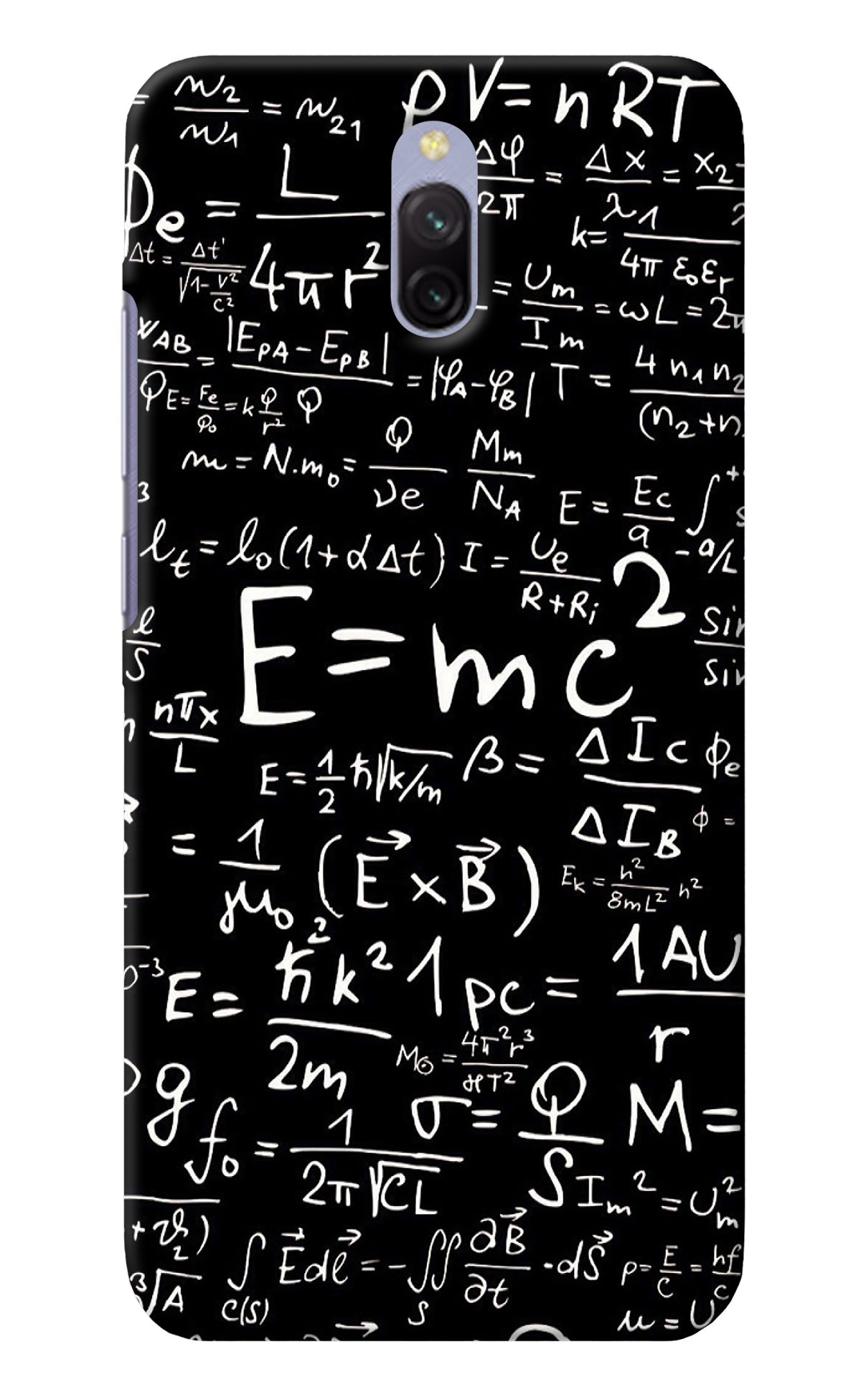Physics Albert Einstein Formula Redmi 8A Dual Back Cover