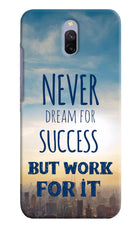 Never Dream For Success But Work For It Redmi 8A Dual Hard Case Back Cover by Casekaro