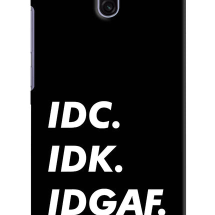 Idc Idk Idgaf Redmi 8A Dual Hard Case Back Cover by Casekaro