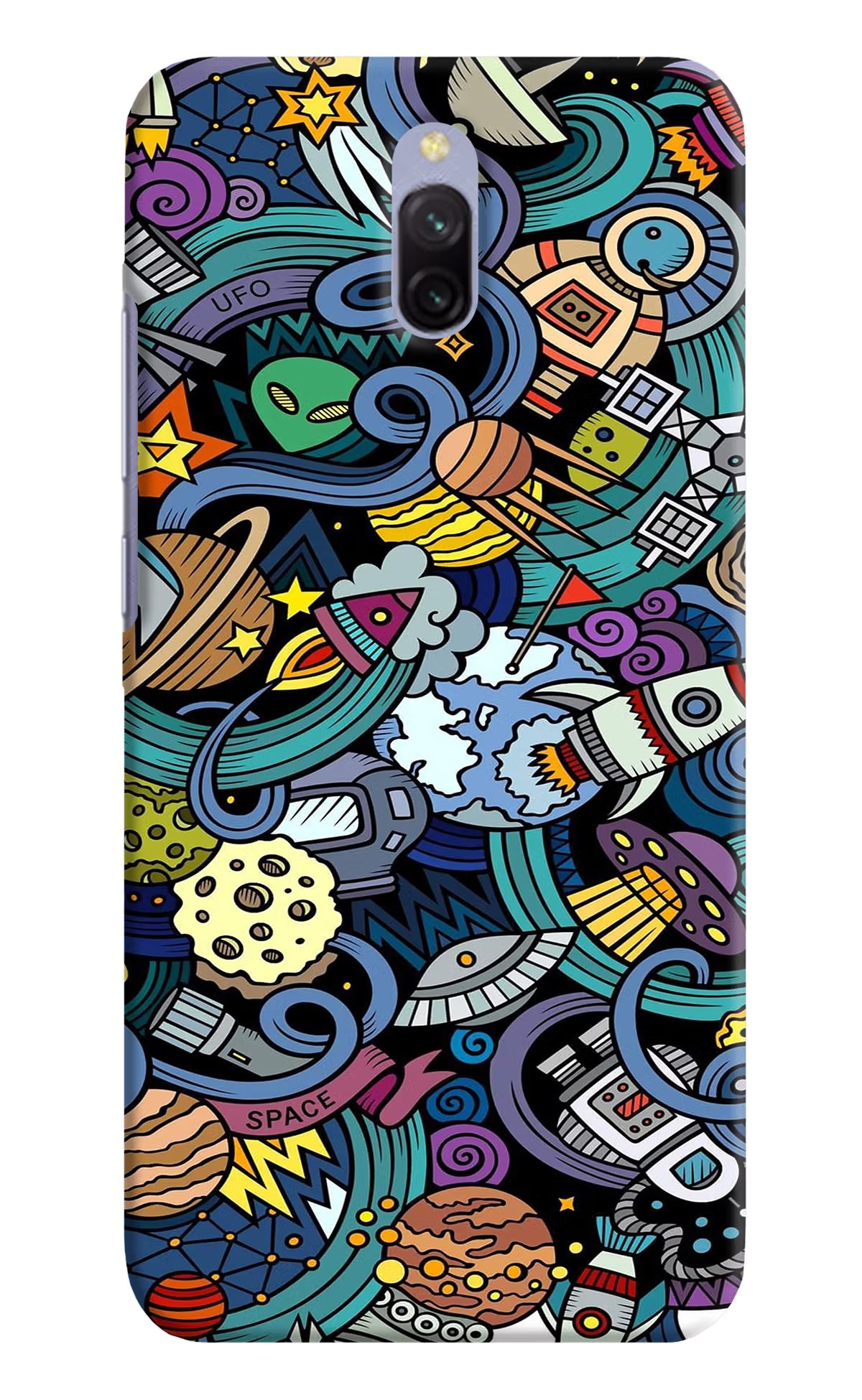 Space Abstract Redmi 8A Dual Hard Case Back Cover by Casekaro