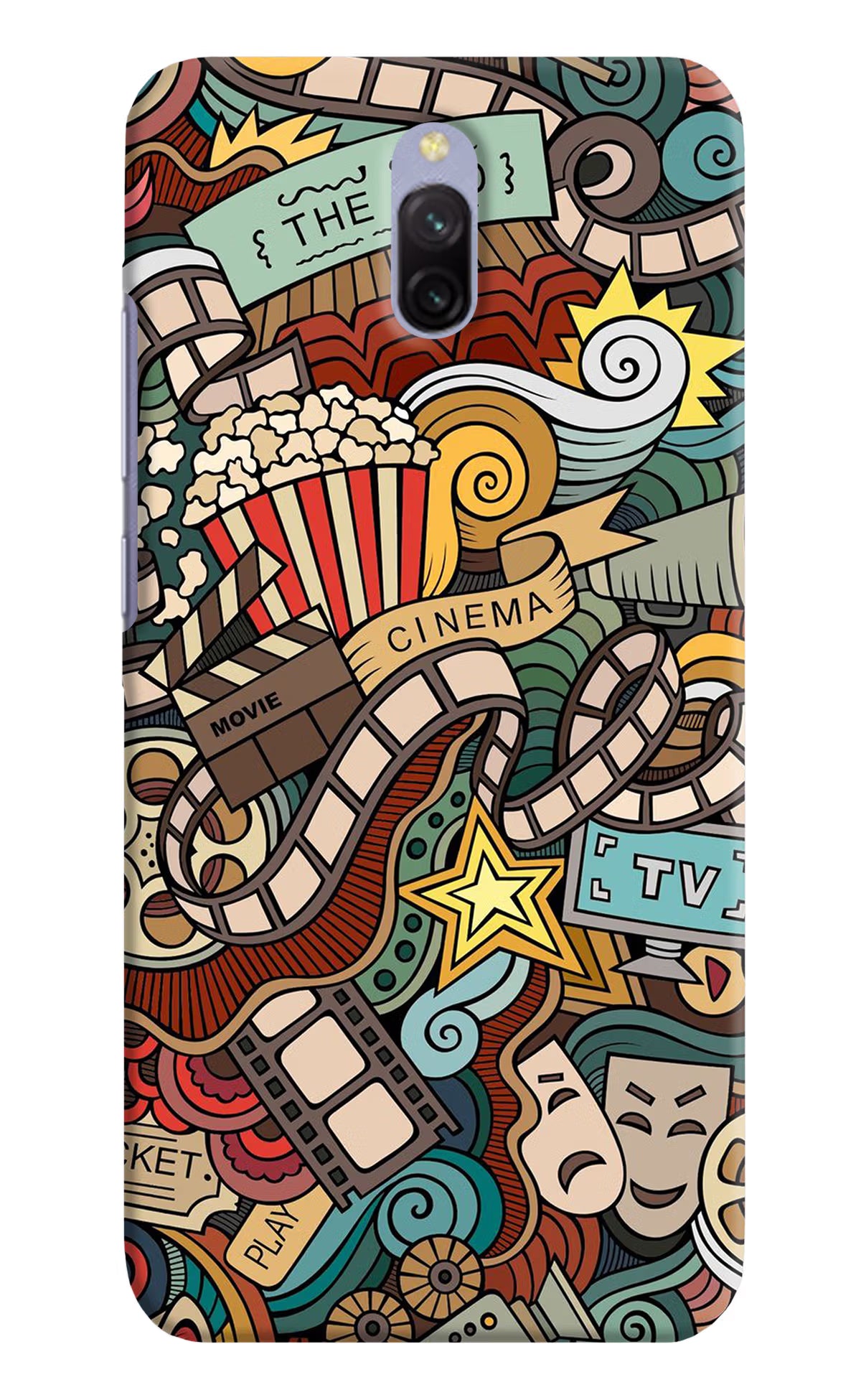 Cinema Abstract Redmi 8A Dual Hard Case Back Cover by Casekaro