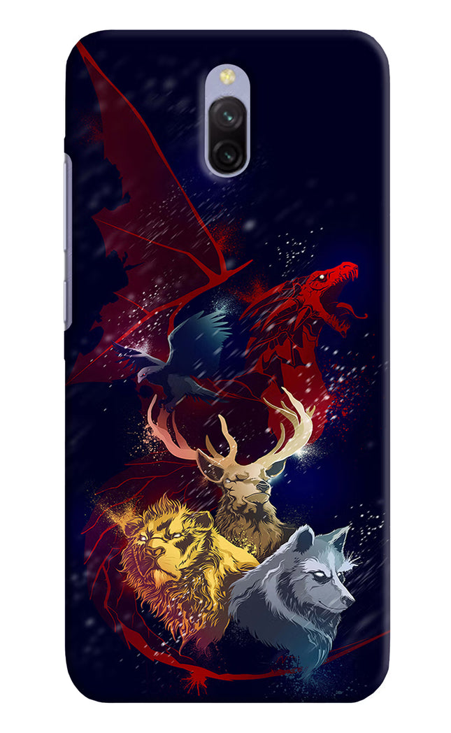 Game Of Thrones Redmi 8A Dual Hard Case Back Cover by Casekaro