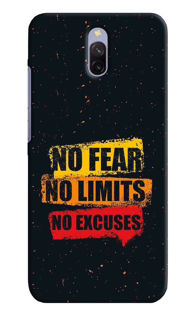 No Fear No Limits No Excuse Redmi 8A Dual Hard Case Back Cover by Casekaro