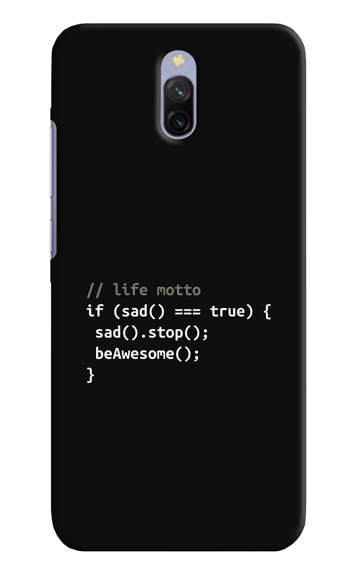 Life Motto Code Redmi 8A Dual Hard Case Back Cover by Casekaro