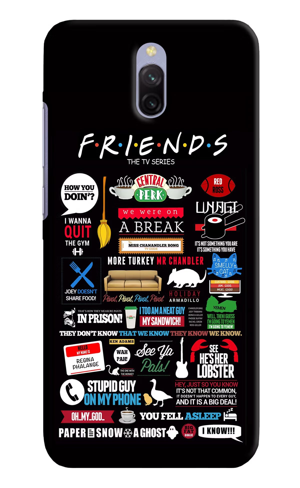 FRIENDS Redmi 8A Dual Hard Case Back Cover by Casekaro