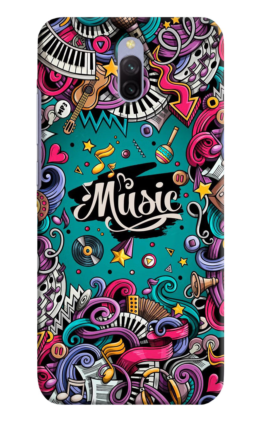 Music Graffiti Redmi 8A Dual Back Cover, Hard case