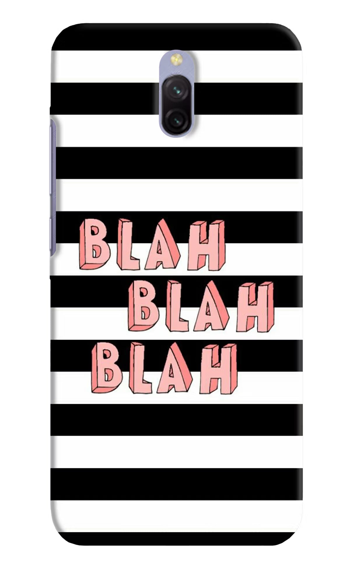 Blah Blah Blah Redmi 8A Dual Hard Case Back Cover by Casekaro