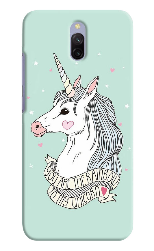 Unicorn Wallpaper Redmi 8A Dual Hard Case Back Cover by Casekaro