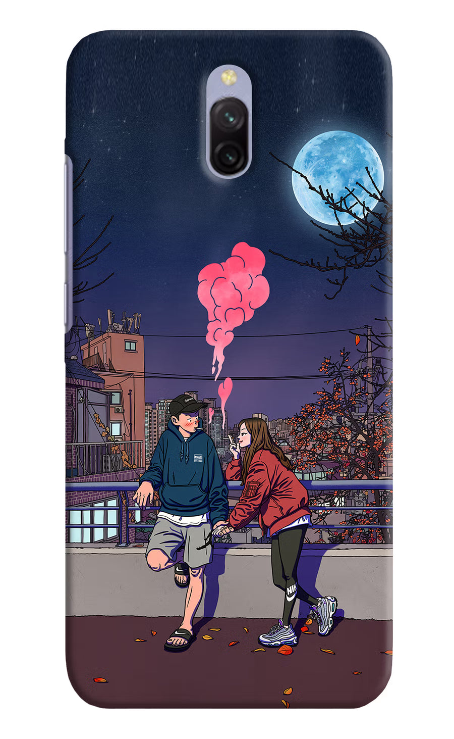 Chilling Couple Redmi 8A Dual Back Cover, Hard case