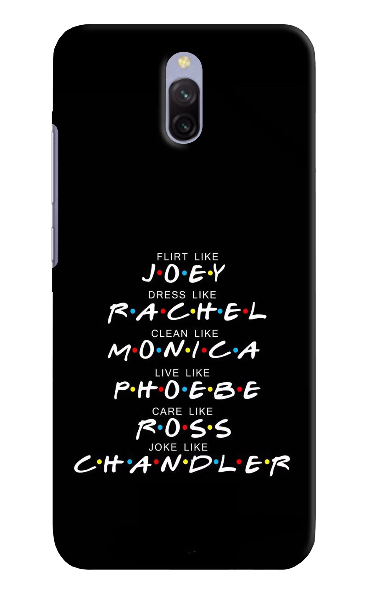 FRIENDS Character Redmi 8A Dual Hard Case Back Cover by Casekaro