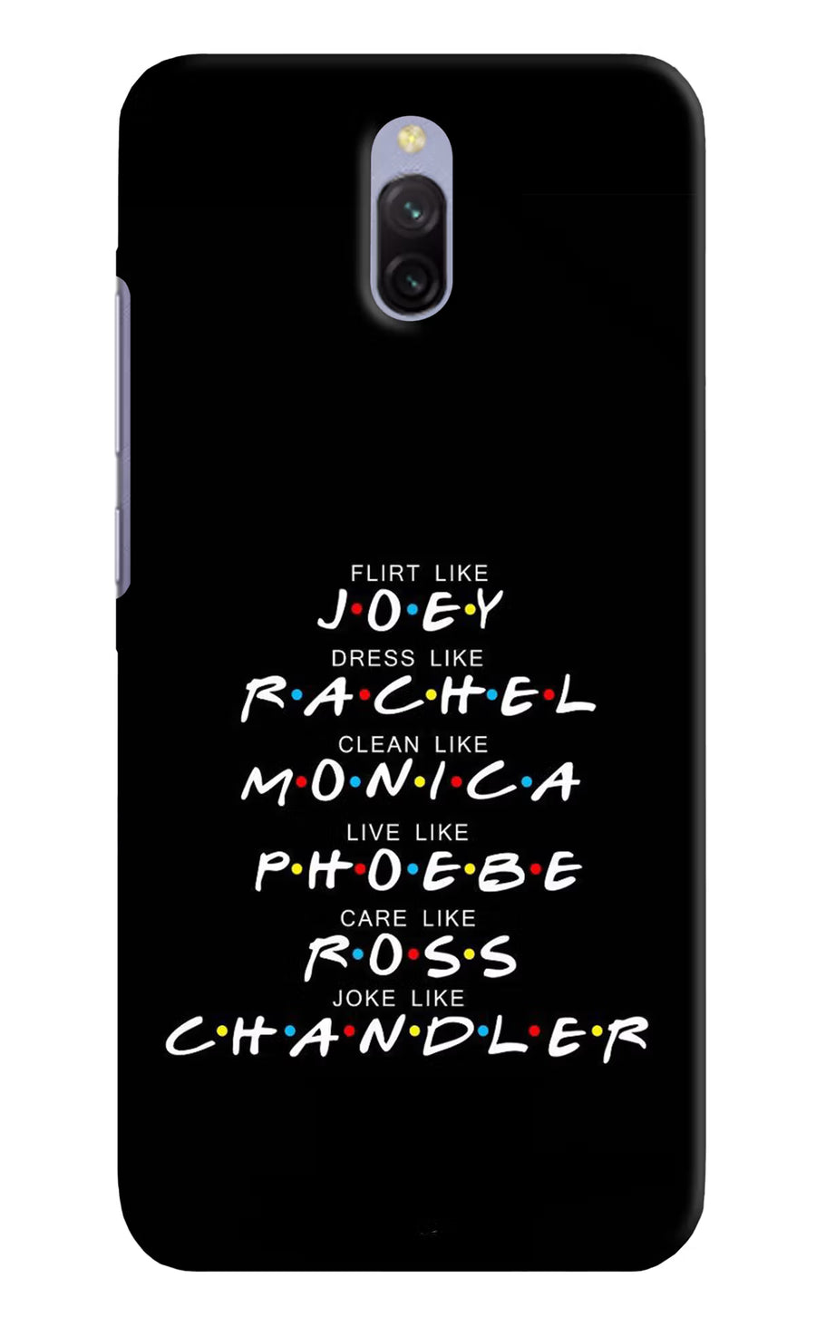 FRIENDS Character Redmi 8A Dual Back Cover, Hard case