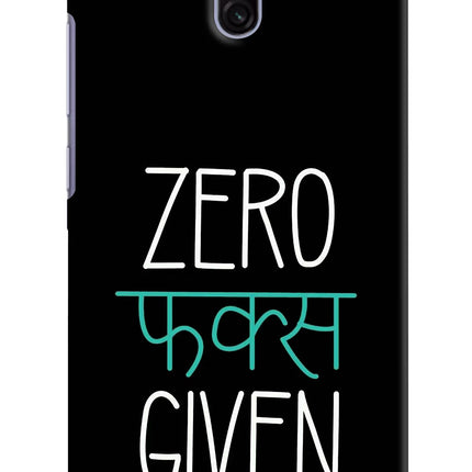 Zero Fucks Given Redmi 8A Dual Hard Case Back Cover by Casekaro