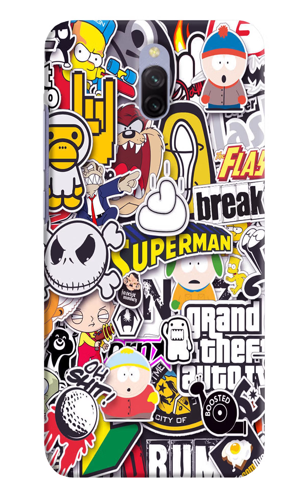 Sticker Bomb Redmi 8A Dual Hard Case Back Cover by Casekaro