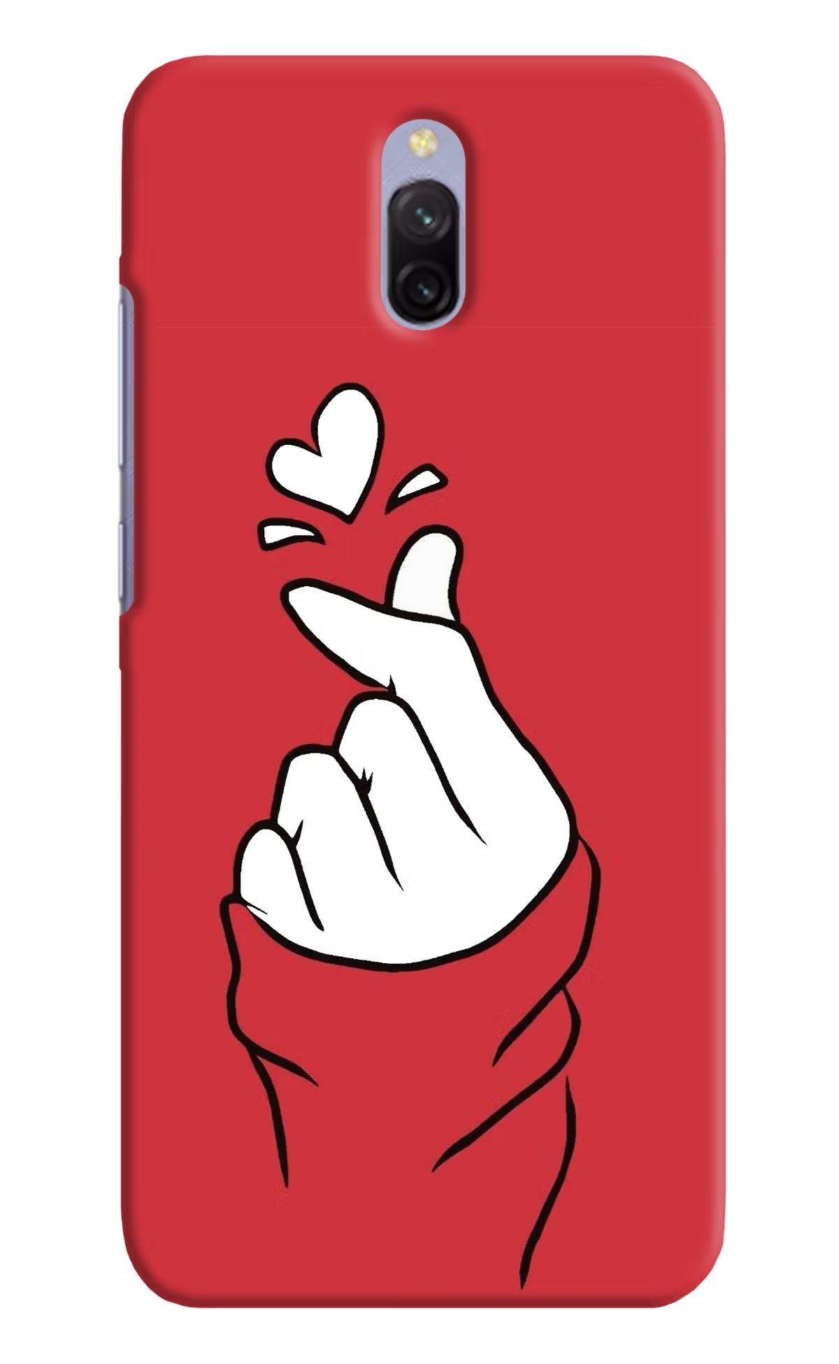 Korean Love Sign Redmi 8A Dual Hard Case Back Cover by Casekaro