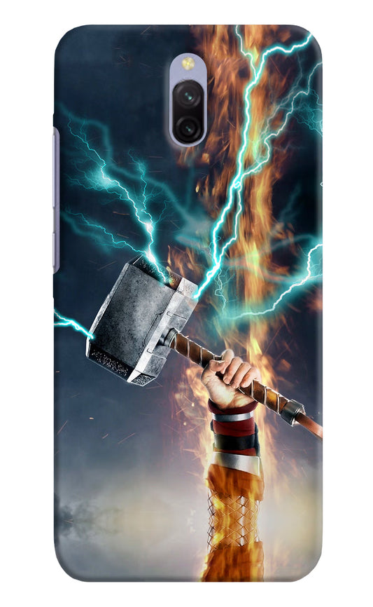 Thor Hammer Mjolnir Redmi 8A Dual Hard Case Back Cover by Casekaro