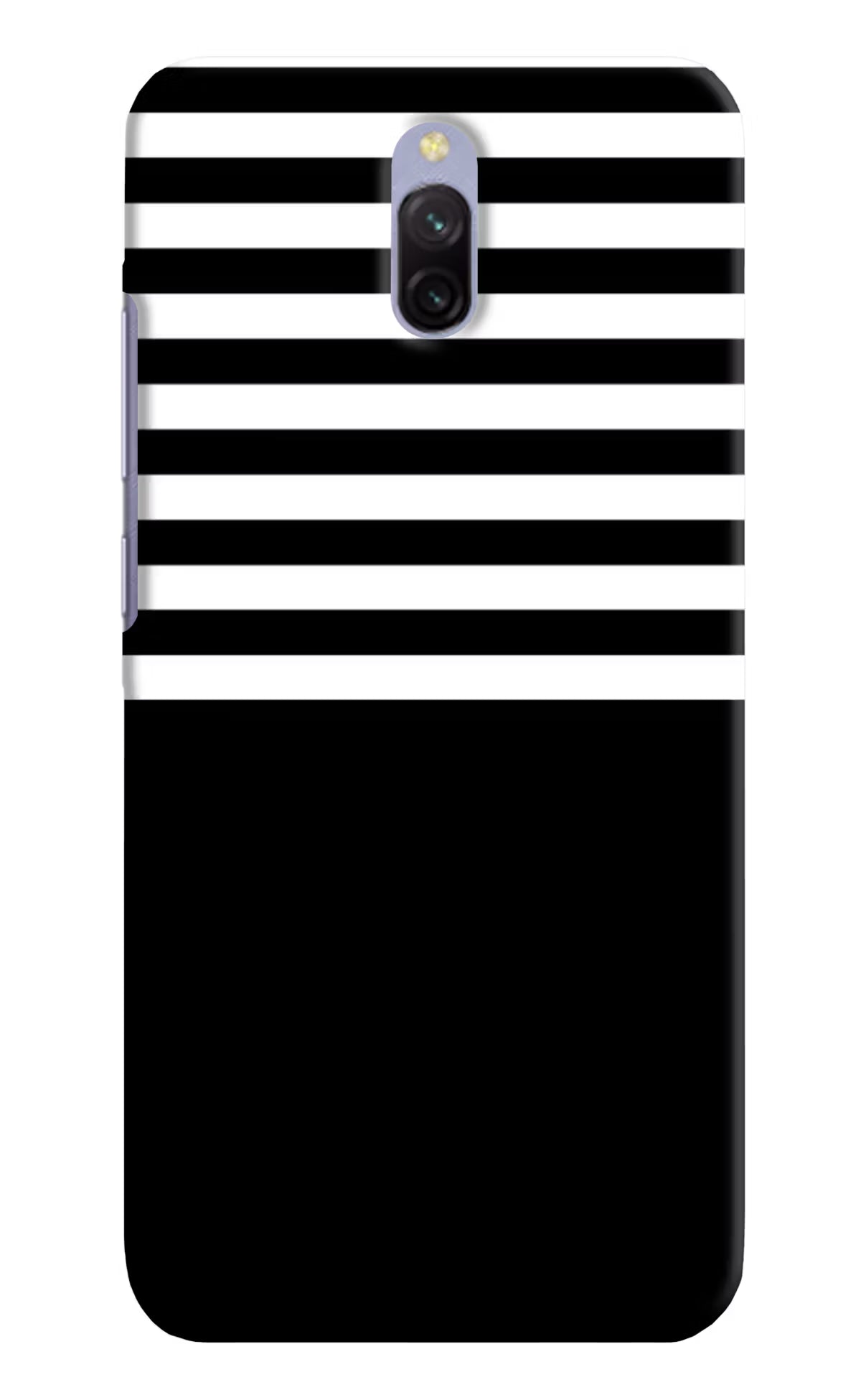 Black and White Print Redmi 8A Dual Hard Case Back Cover by Casekaro