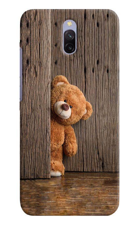 Teddy Wooden Redmi 8A Dual Hard Case Back Cover by Casekaro