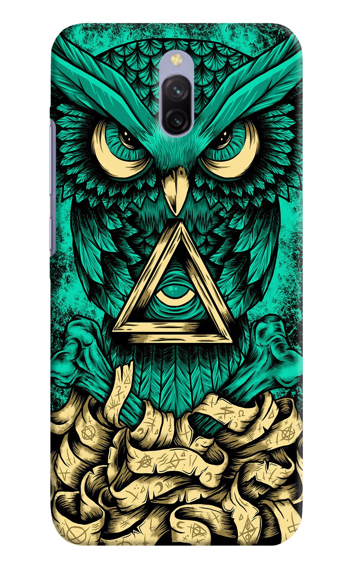 Green Owl Redmi 8A Dual Hard Case Back Cover by Casekaro