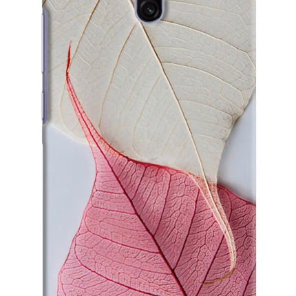 White Pink Leaf Redmi 8A Dual Hard Case Back Cover by Casekaro
