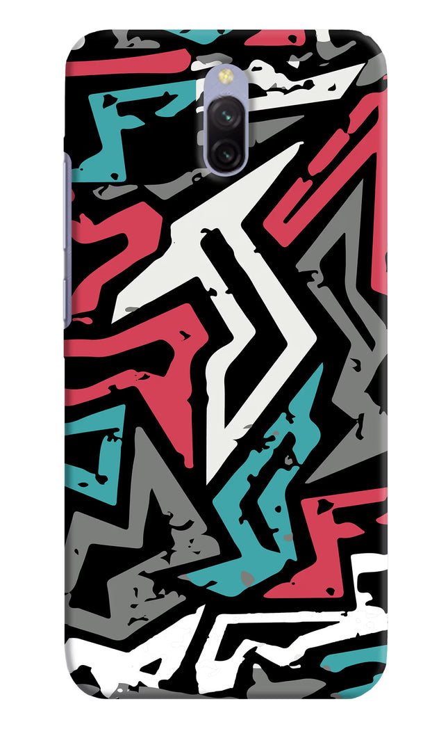 Geometric Graffiti Redmi 8A Dual Hard Case Back Cover by Casekaro