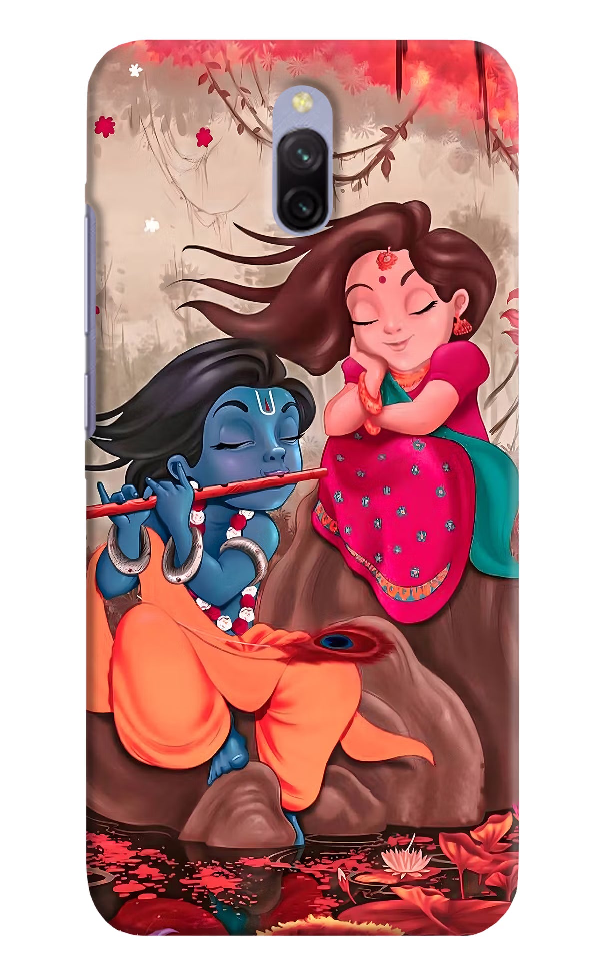 Radhe Krishna Redmi 8A Dual Hard Case Back Cover by Casekaro