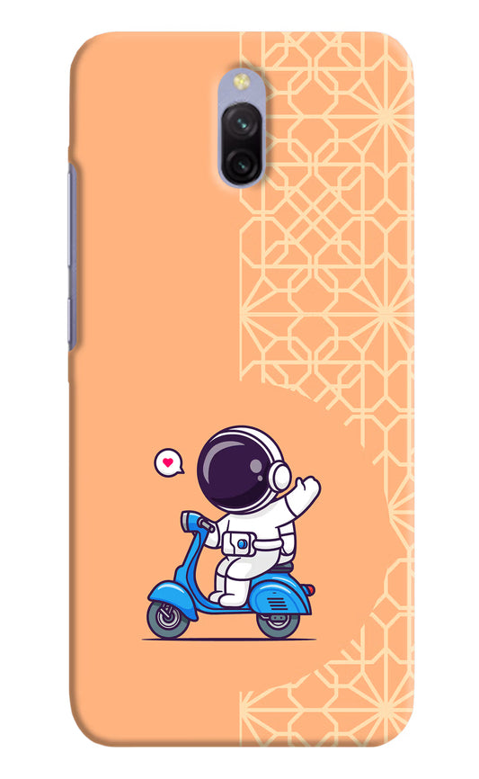 Cute Astronaut Riding Redmi 8A Dual Hard Case Back Cover by Casekaro