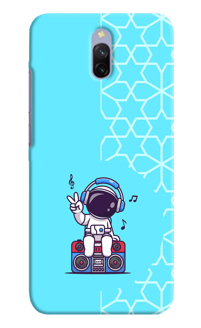 Cute Astronaut Chilling Redmi 8A Dual Hard Case Back Cover by Casekaro