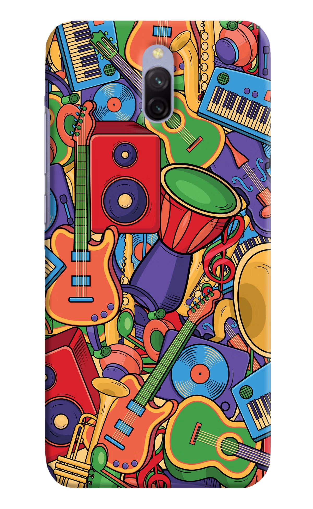 Music Instrument Doodle Redmi 8A Dual Hard Case Back Cover by Casekaro