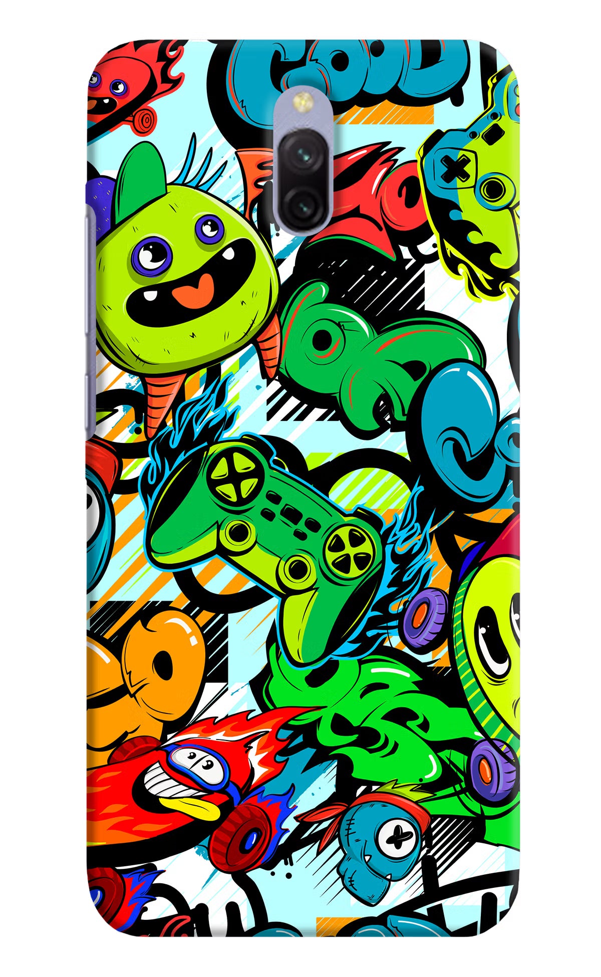 Game Doodle Redmi 8A Dual Hard Case Back Cover by Casekaro