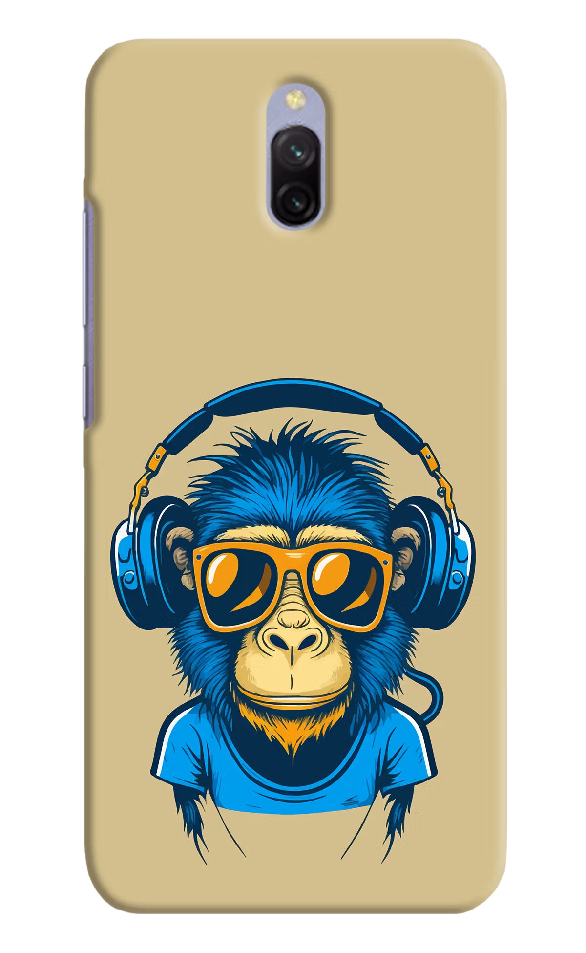 Monkey Headphone Redmi 8A Dual Hard Case Back Cover by Casekaro