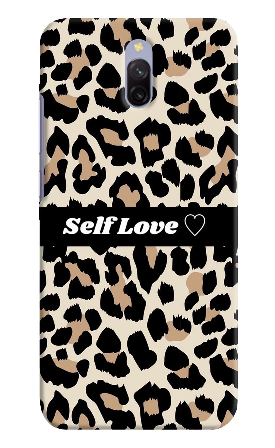 Leopard Print Self Love Redmi 8A Dual Back Cover, Hard case