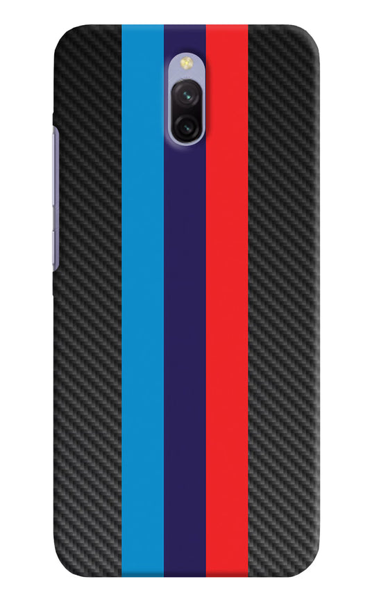 BMW Stripes Pattern Redmi 8A Dual Hard Case Back Cover by Casekaro